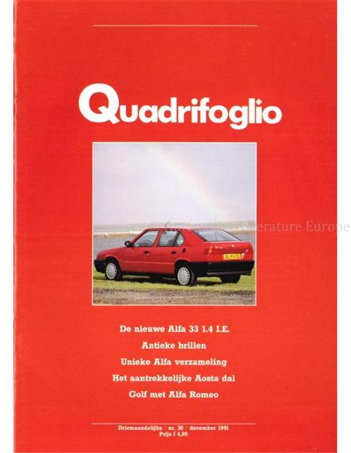1991 ALFA ROMEO QUADRIFOGLIO MAGAZINE 36 NEDERLANDS, Boeken, Auto's | Folders en Tijdschriften, Alfa Romeo