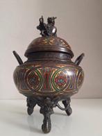Wierookvat - altro - Brons, Coulissement - Japanse Koro, Antiek en Kunst