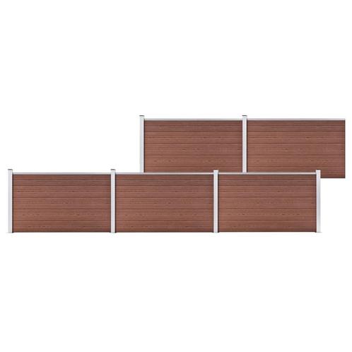 vidaXL Schutting 872x106 cm HKC bruin, Tuin en Terras, Schuttingen, Nieuw, Kunststof, 1 tot 2 meter, Verzenden