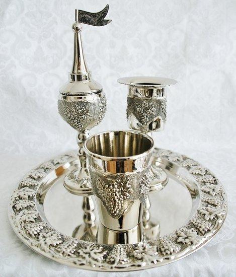 Havdalah Set druivenranken., Huis en Inrichting, Woonaccessoires | Kandelaars en Kaarsen, Verzenden