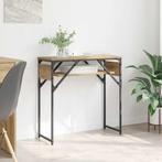 vidaXL Consoletafel Artisan Eiken 75x30x75cm Bewerkt hout, Verzenden, Nieuw