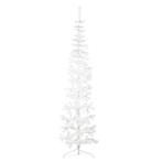 vidaXL Kunstkerstboom half met standaard smal 240 cm wit, Diversen, Verzenden, Nieuw