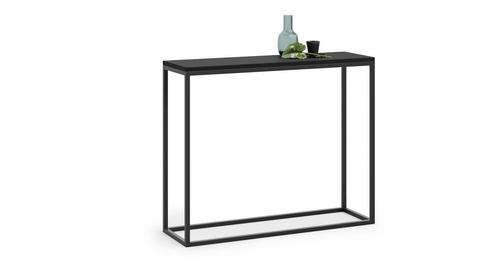 Sidetable - wandtafel - zwart - 100x30x80 cm - stalen frame, Huis en Inrichting, Tafels | Bijzettafels, Gebruikt, Ophalen of Verzenden