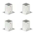 vidaXL Paalankers 4 st 91 mm gegalvaniseerd metaal, Verzenden, Nieuw