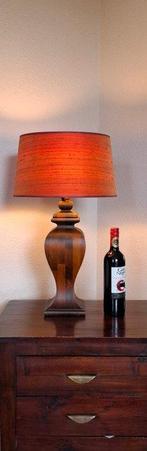 Lamp - Hout Mahonie - Inclusief kap