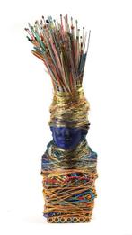 Olivier Sultan - sculptuur, Zulu Queen - 95 cm - Hout,