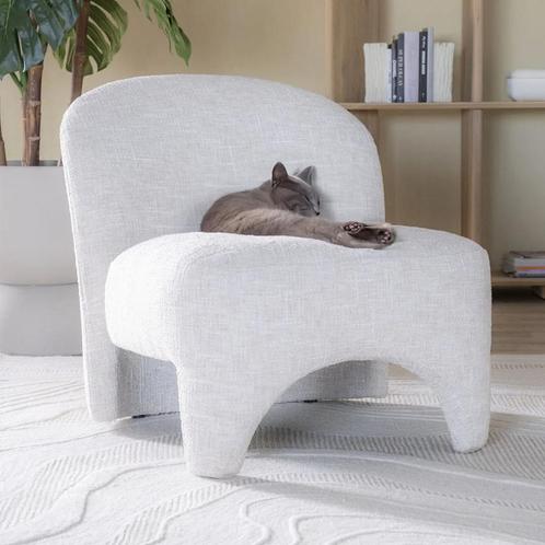 *WOONWINKEL* Eleonora Owen Fauteuil Zonder Armleuningen Beig, Huis en Inrichting, Fauteuils, Nieuw, Stof, Verzenden