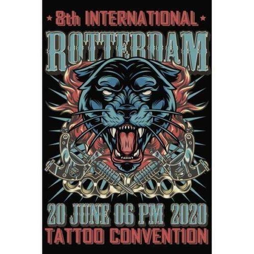 Wandbord - Rotterdam Tattoo Convention 20 June 2020, Huis en Inrichting, Woonaccessoires | Wanddecoraties, Nieuw