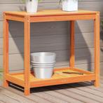 vidaXL Oppottafel met schap 82,5x50x75 cm massief grenenhout, Verzenden, Nieuw