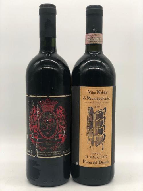 Mixed lot of 2 x 75cl Vino Nobile de Montepulciano (Toscane), Verzamelen, Wijnen, Italië, Rode wijn, Nieuw, Ophalen of Verzenden