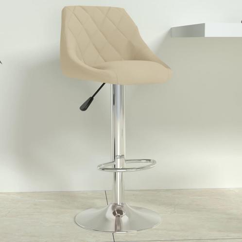 vidaXL Barkruk fluweel crèmekleurig, Huis en Inrichting, Barkrukken, Nieuw, Verzenden