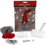Diykit pakket hobbyset mini kerstgnoom rode muts baard 13 cm, Hobby en Vrije tijd, Knutselen, Ophalen of Verzenden, Nieuw
