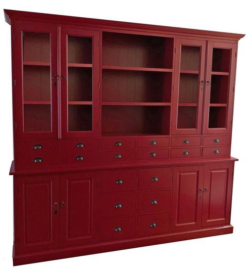 Buffetkast robijnrood Baarn 250cm, Huis en Inrichting, Kasten | Buffetkasten, Ophalen of Verzenden