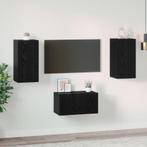 vidaXL Tv-meubelset 3 pcs Zwart eiken 60 x 30 x 30.5 cm, Huis en Inrichting, Verzenden, Nieuw, 50 tot 100 cm, Minder dan 100 cm