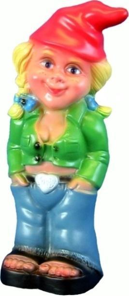 Coole tuinkabouter vrouw, Tuin en Terras, Tuinbeelden, Nieuw, Verzenden