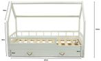 Kind Huisbed 160x80cm Wit | Tijdloos Design | OP=OP!, Kinderen en Baby's, Kinderkamer | Bedden, Nieuw, 70 tot 85 cm, Ophalen of Verzenden