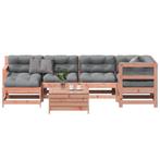 vidaXL 7-delige Loungeset met kussens massief douglashout, Verzenden, Nieuw, Loungeset