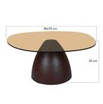 Brix Mylon Brown 86cm-31529, Huis en Inrichting, Tafels | Salontafels, Ophalen of Verzenden, Nieuw