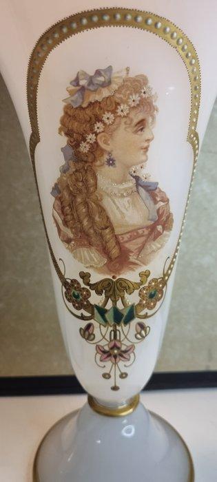 Vaas (2) - Vetro Opalino - Paar Franse vazen, Antiek en Kunst, Antiek | Glas en Kristal