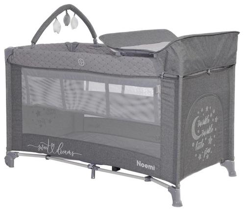 Lorelli Noemi Plus Cool Grey Star Campingbed Met, Kinderen en Baby's, Babywiegjes en Ledikanten, Nieuw, Verzenden