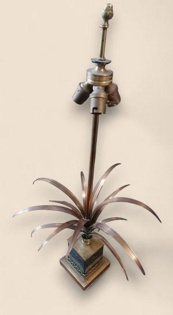 Bureaulamp - palmbomen - Parian ware, Verguld messing - beschikbaar voor biedingen