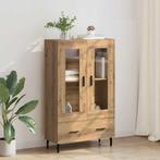 vidaXL Highboard Artisan Eiken 69,5 x 31 x 115 cm Bewerkt, Huis en Inrichting, Kasten | Buffetkasten, Minder dan 50 cm, Verzenden