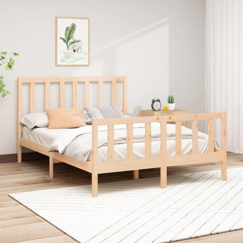 vidaXL Bedframe zonder matras massief grenenhout 120x200 cm, Huis en Inrichting, Slaapkamer | Bedden, 120 cm, 200 cm, Bruin, Twijfelaar