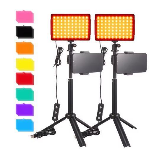 2-Pack LED Streaming Lights met Statief en Filters, Doe-het-zelf en Verbouw, Bouwverlichting, Nieuw, Verzenden