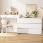 Kaptafel met 3 Niveaus, Uitschuifbare Kasten en 6 Lades, Huis en Inrichting, Tafels | Kaptafels, Verzenden, Nieuw