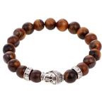 Fako Bijoux® - Buddha Armband - Kristal - Tijgeroog, Sieraden, Tassen en Uiterlijk, Armbanden, Verzenden, Nieuw