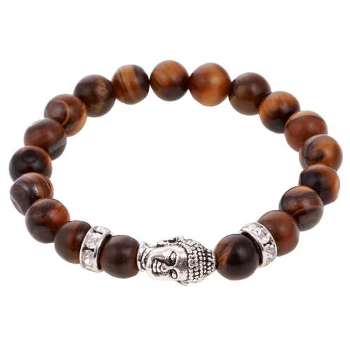 Fako Bijoux® - Buddha Armband - Kristal - Tijgeroog, Sieraden, Tassen en Uiterlijk, Armbanden, Verzenden