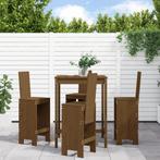 vidaXL 5-delige Tuinbarset massief grenenhout honingbruin, Tuin en Terras, Tuinsets en Loungesets, Verzenden, Nieuw, 5 zitplaatsen