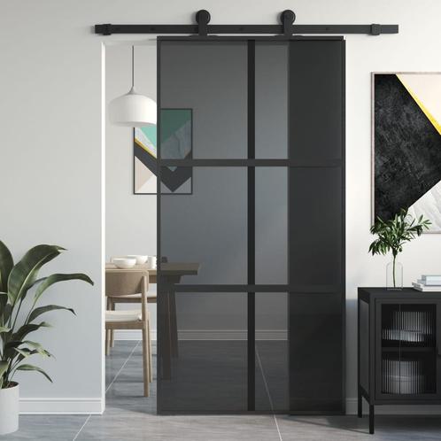 vidaXL Schuifdeur 102,5x205 cm gehard glas en aluminium, Doe-het-zelf en Verbouw, Deuren en Horren, Nieuw, Verzenden