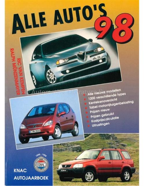 1998 KNAC AUTOJAARBOEK NEDERLANDS, Boeken, Auto's | Folders en Tijdschriften