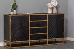 Dressoir Mangohout Fingula 210 cm, Huis en Inrichting, Kasten | Dressoirs, Verzenden, Nieuw, 200 cm of meer, Industriële meubels