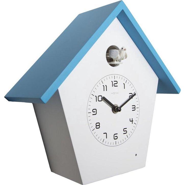 NeXtime klok 3108bl Birdy, 24.5x25.5x9.8 cm, Wall,, Huis en Inrichting, Woonaccessoires | Klokken, Verzenden
