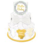 Luiertaart Decoratie Kit Hello Baby 4 delig, Nieuw, Verzenden