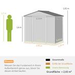 TRUUSK Gegalvaniseerd Stalen Tuinhuis 2,43 - 213x131x192cm, Verzenden, Nieuw