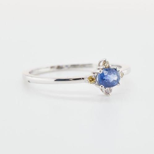 Zonder Minimumprijs - Ring 14 kt. - 0.48ct. tw. Saffier, Sieraden, Tassen en Uiterlijk, Ringen