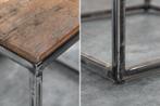 industrieele bijzettafel BARRACUDA 40cm gerecycled hout met, Huis en Inrichting, Tafels | Sidetables, Ophalen of Verzenden, Nieuw