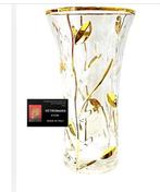 Vaas  - glas versierd met 24 karaats goud