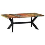 vidaXL Eettafel 200x100x75 cm massief gerecycled hout, Verzenden, Nieuw