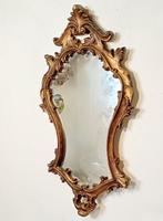Wandspiegel - Verguld hout, Antiek en Kunst