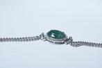 Zonder Minimumprijs - Armband Zilver - 3.81ct. tw. Smaragd, Nieuw