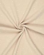 Double Gauze Katoen Sterren Beige, Hobby en Vrije tijd, Stoffen en Lappen, Nieuw, Beige