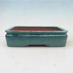 Bonsai schaal - 21,5x17x5,5cm - groen geglazuurd - Hoogte