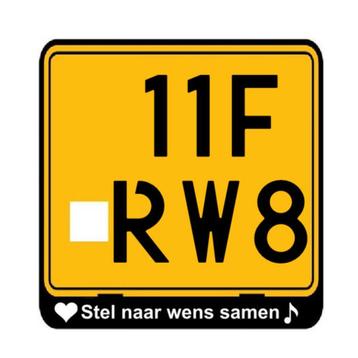 Kentekenplaathouder Brommer eigen gekozen tekst bedrukking beschikbaar voor biedingen