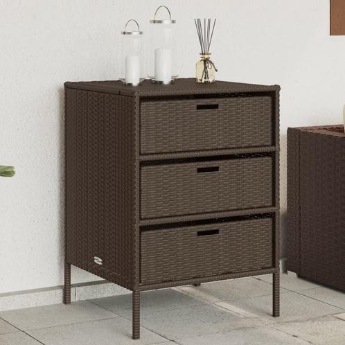 vidaXL Tuinkast 55x59x80 cm poly rattan bruin, Tuin en Terras, Overige Tuin en Terras, Nieuw, Verzenden