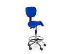 Zadelkruk Rugleuning Blauw - Standaard + Voetsteun, Nieuw