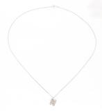 Zonder Minimumprijs - Ketting met hanger - 18 karaat Witgoud